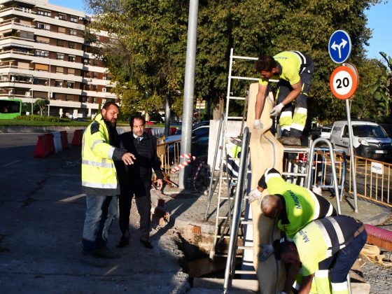 García-Ibarrola, en una obra de mantenimiento de redes