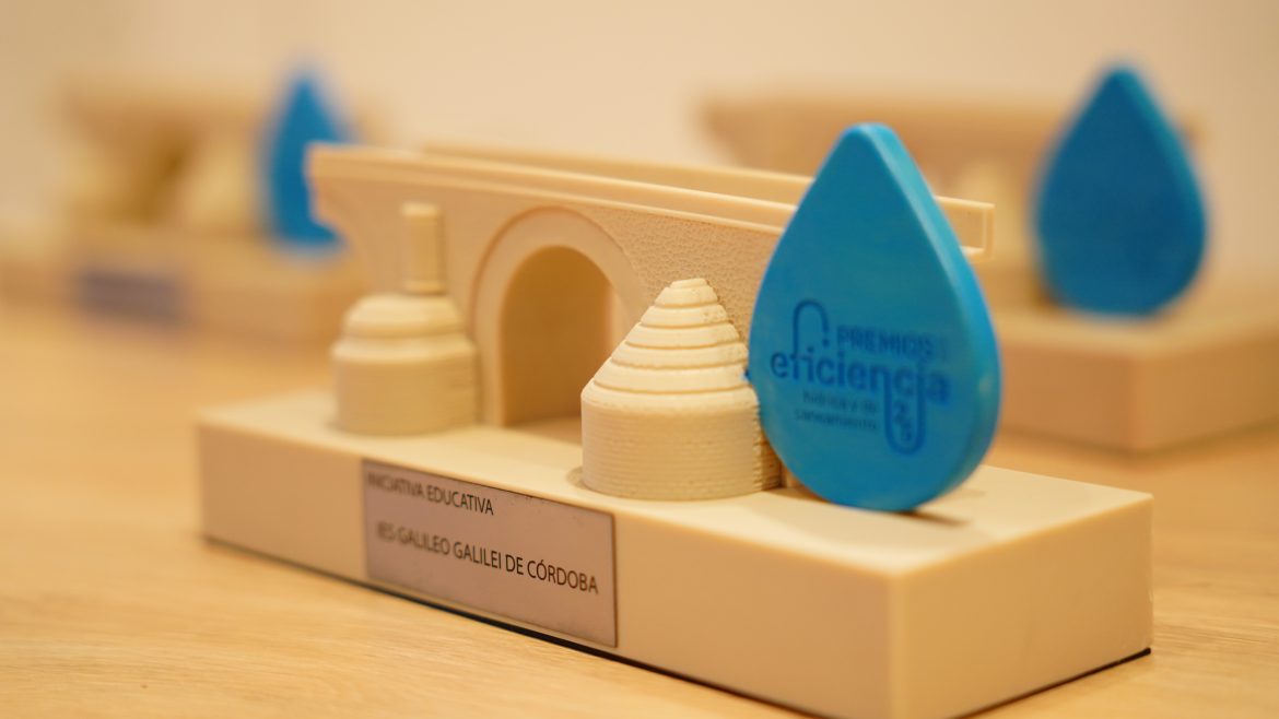 Trofeos entregados en los Premios a la Eficiencia Hídrica y Saneamiento