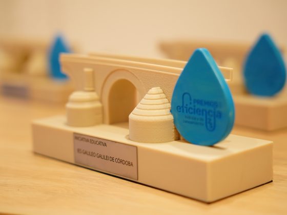 Trofeos entregados en los Premios a la Eficiencia Hídrica y Saneamiento