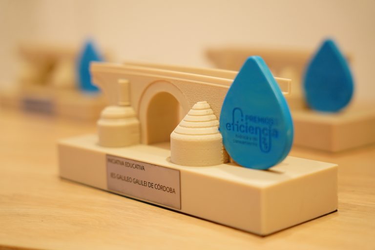 Trofeos entregados en los Premios a la Eficiencia Hídrica y Saneamiento