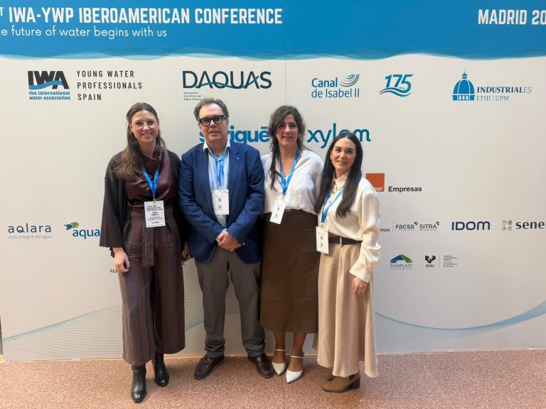 María Teresa Carrillo, José Antonio Durán, Isabel Muñoz y Nerea Grande, en la 1st IWA-YWP Iberoamerican Conference 2026